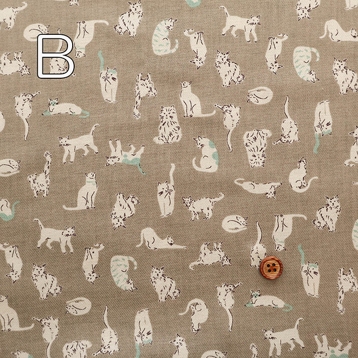 Cotton 30 Viyella Print Fabric - Cat - nomura tailor