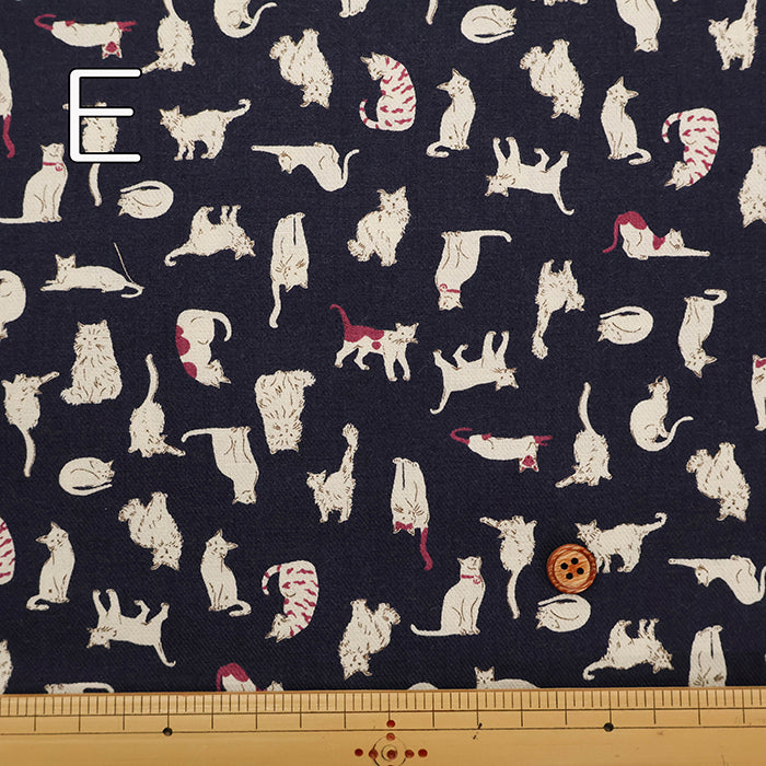 Cotton 30 Viyella Print Fabric - Cat - nomura tailor