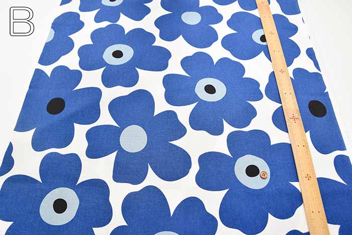 C/L Canvas Printed Fabric - Flower - nomura tailor