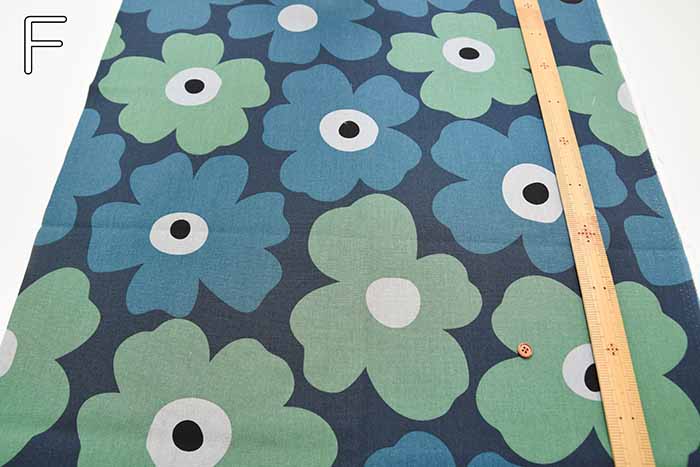 C/L Canvas Printed Fabric - Flower - nomura tailor