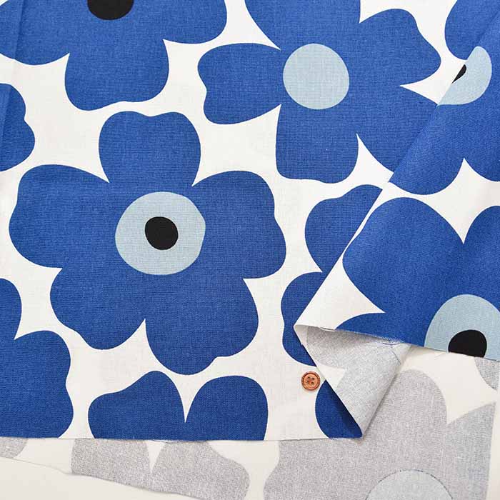 C/L Canvas Printed Fabric - Flower - nomura tailor