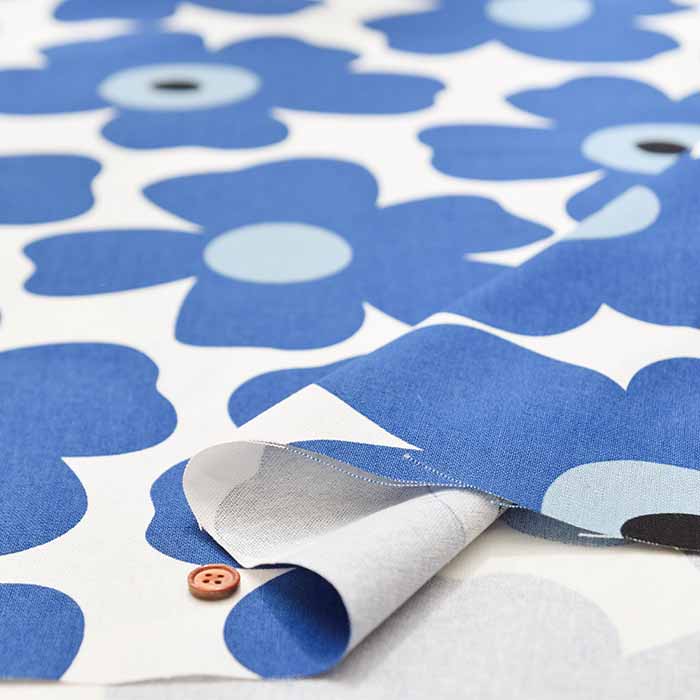 C/L Canvas Printed Fabric - Flower - nomura tailor