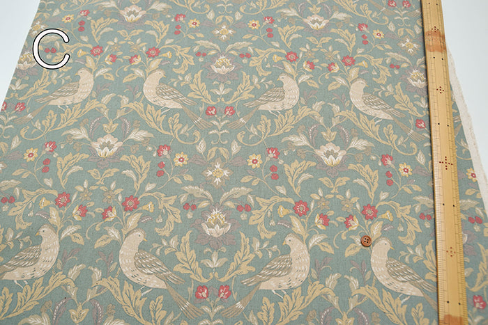 C/L Canvas Fabric - Botanical Bird - nomura tailor