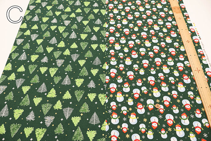 Cotton Scare Printed Fabric - Christmas 1 - nomura tailor