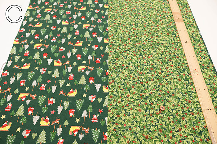 Cotton Scare  Printed Fabric - Christmas  2 - nomura tailor