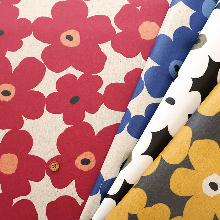 Cotton Oxford Laminated Fabric <Matte> - Finland Flower - nomura tailor