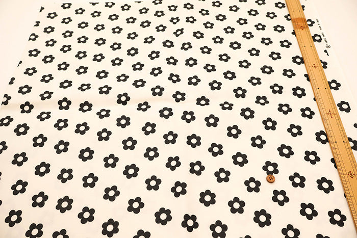 Cotton Oxford Laminated Fabric - <Matte> Margaret × Daisy - nomura tailor