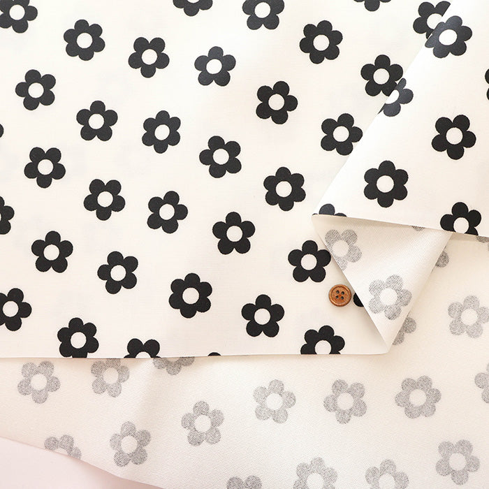Cotton Oxford Laminated Fabric - <Matte> Margaret × Daisy - nomura tailor