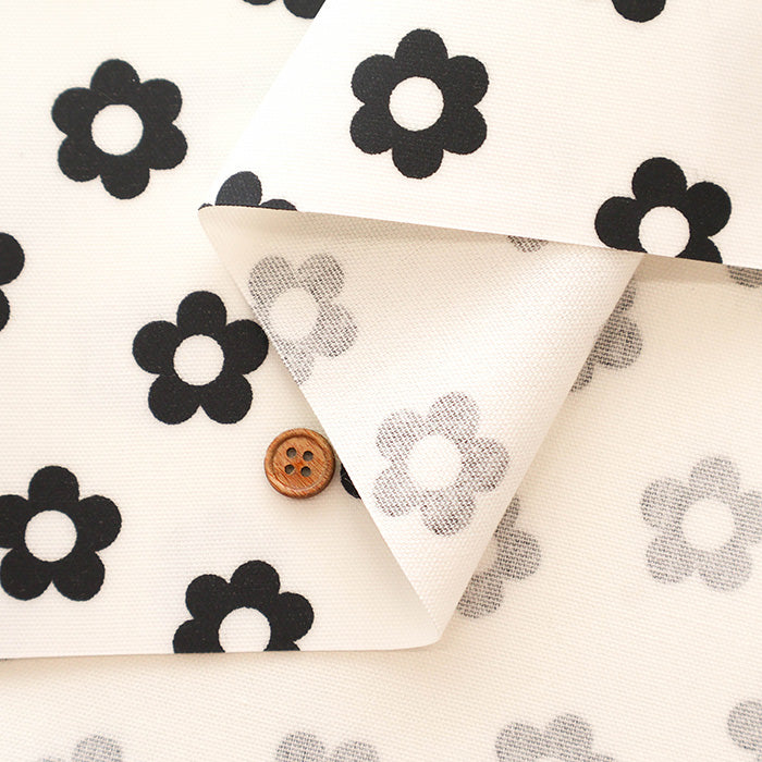 Cotton Oxford Laminated Fabric - <Matte> Margaret × Daisy - nomura tailor