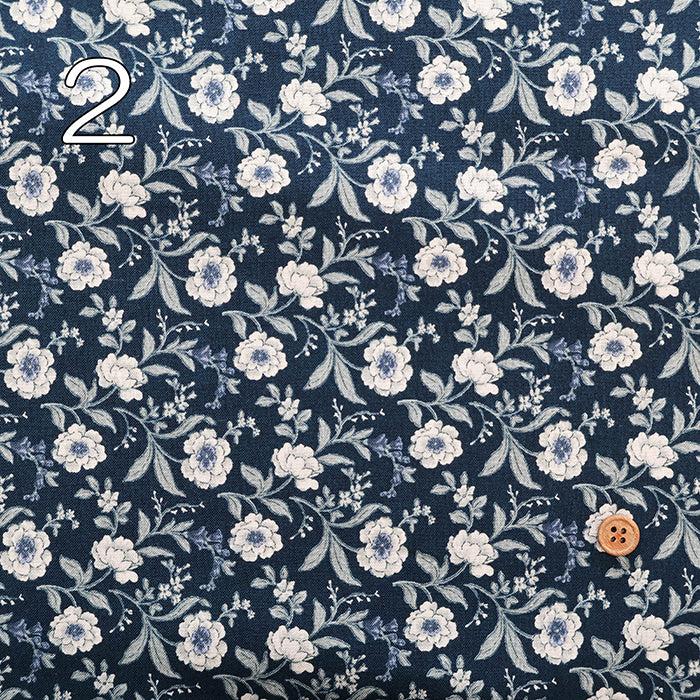 Unbleached Cotton Scare Printed Fabric - Peony - nomura tailor