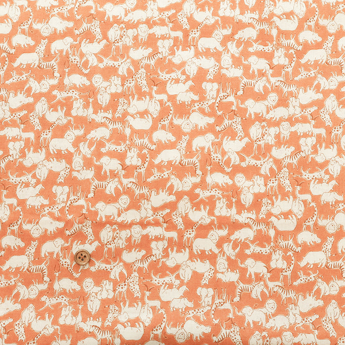 Cotton Double Gauze Print Fabric - Safari - nomura tailor