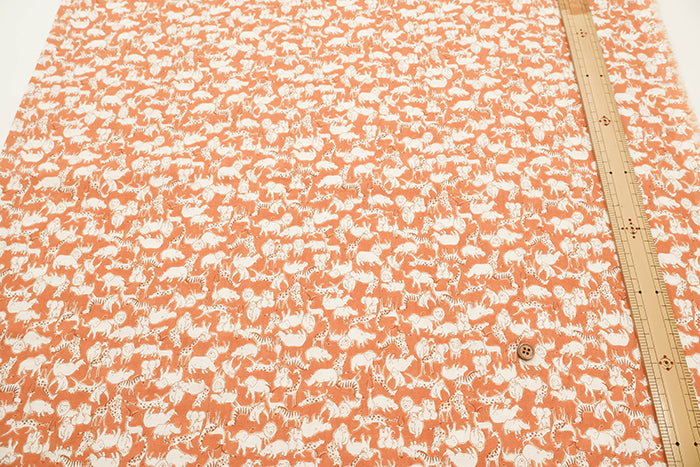 Cotton Double Gauze Print Fabric - Safari - nomura tailor