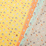 Cotton Muslin Fabric - Cat's Playground - Stylish Cat - nomura tailor