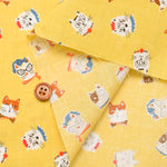 Cotton Muslin Fabric - Cat's Playground - Stylish Cat - nomura tailor