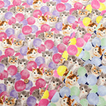Cotton Oxford Fabric - Bonbon Cat - nomura tailor