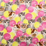 Cotton Oxford Fabric - Bonbon Cat - nomura tailor
