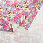 Cotton Oxford Fabric - Bonbon Cat - nomura tailor