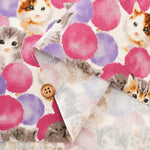 Cotton Oxford Fabric - Bonbon Cat - nomura tailor