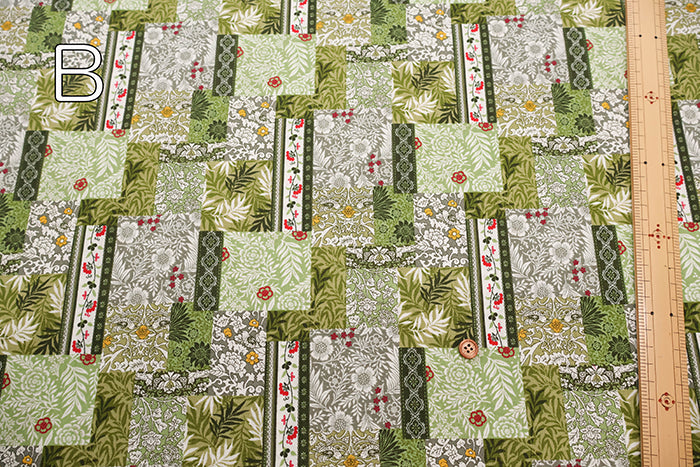 Cotton Scare Printed Fabric - Fuwari Patch - nomura tailor
