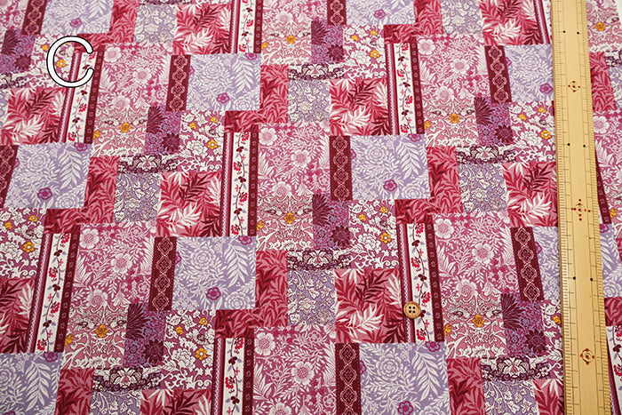 Cotton Scare Printed Fabric - Fuwari Patch - nomura tailor