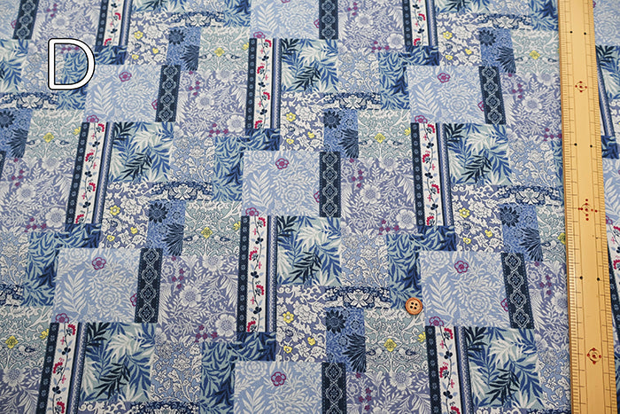 Cotton Scare Printed Fabric - Fuwari Patch - nomura tailor
