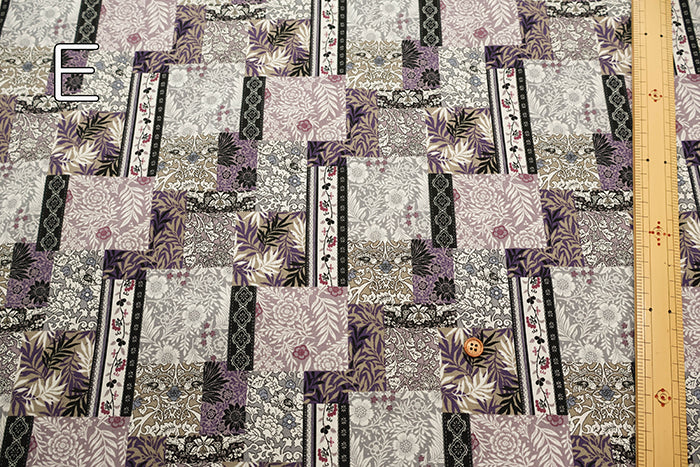 Cotton Scare Printed Fabric - Fuwari Patch - nomura tailor
