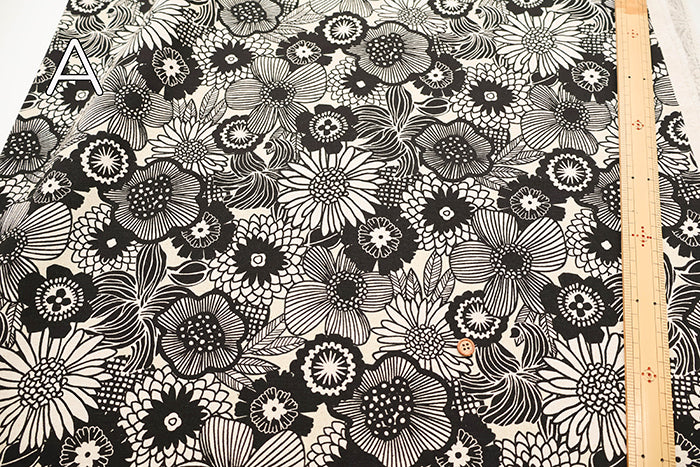 C/L Canvas Print Fabric FUWARI Nordic-Style Print - nomura tailor
