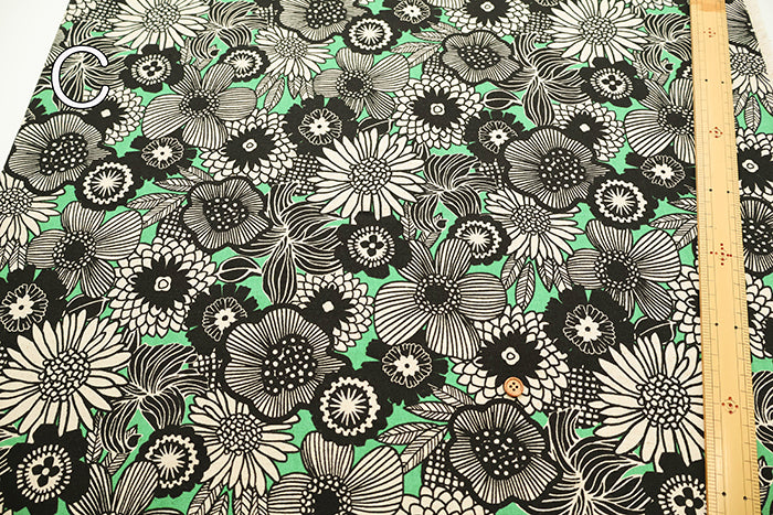 C/L Canvas Print Fabric FUWARI Nordic-Style Print - nomura tailor