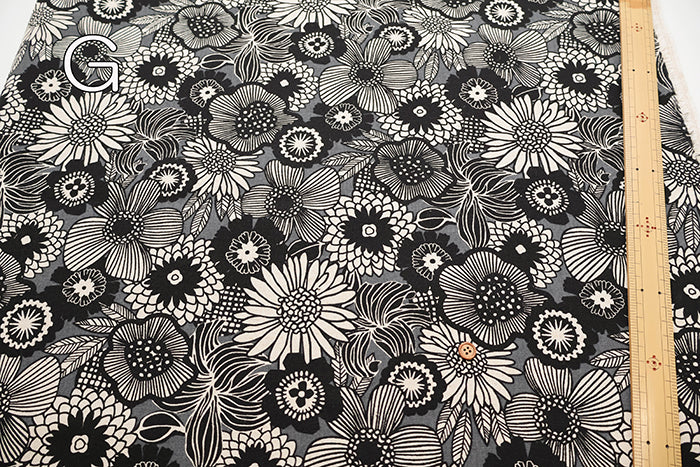 C/L Canvas Print Fabric FUWARI Nordic-Style Print - nomura tailor