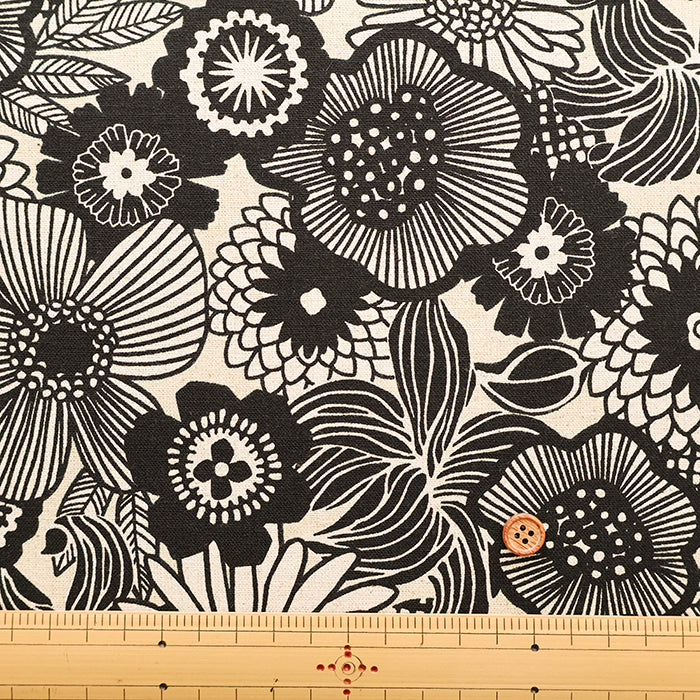 C/L Canvas Print Fabric FUWARI Nordic-Style Print - nomura tailor