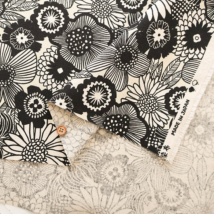 C/L Canvas Print Fabric FUWARI Nordic-Style Print - nomura tailor