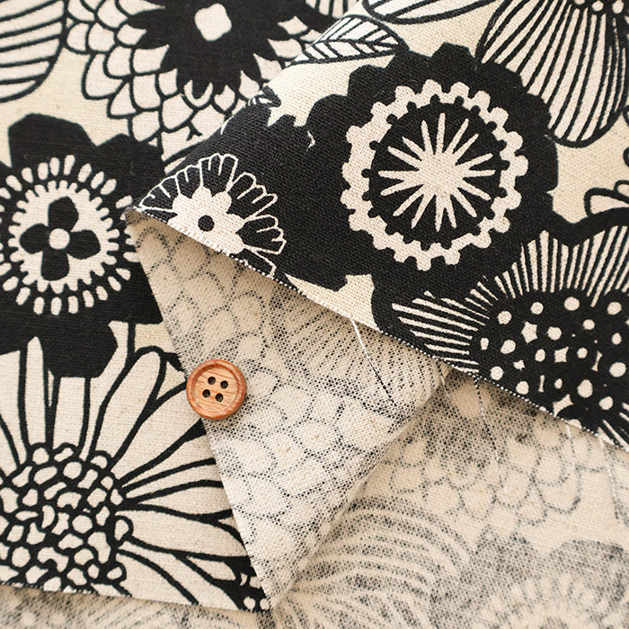 C/L Canvas Print Fabric FUWARI Nordic-Style Print - nomura tailor