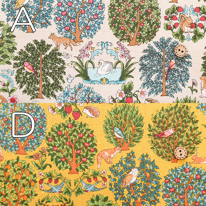 C/L Canvas Print Fabric - Animal Forest - nomura tailor