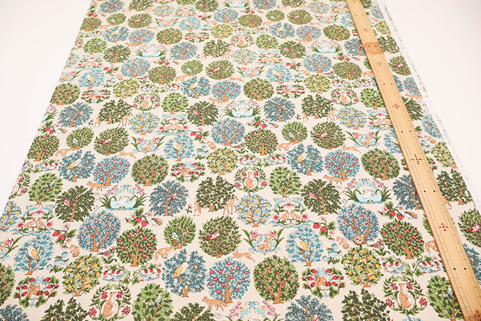 C/L Canvas Print Fabric - Animal Forest - nomura tailor