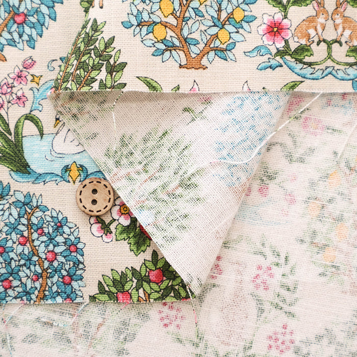 C/L Canvas Print Fabric - Animal Forest - nomura tailor