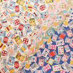 Cotton Muslin Printed Fabric - Cheery Days - Buttons and Thread Reels - nomura tailor