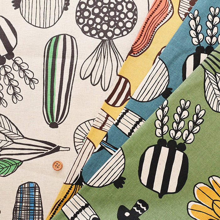 C/L Muslin printed Fabric Mattina - Mattina Vegetable - nomura tailor