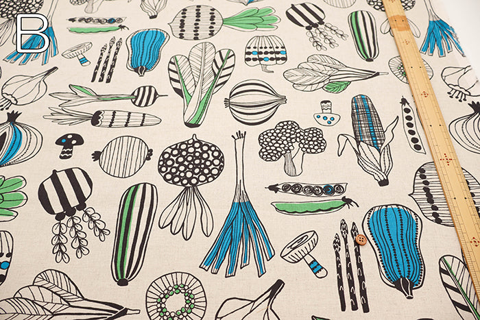 C/L Muslin printed Fabric Mattina - Mattina Vegetable - nomura tailor