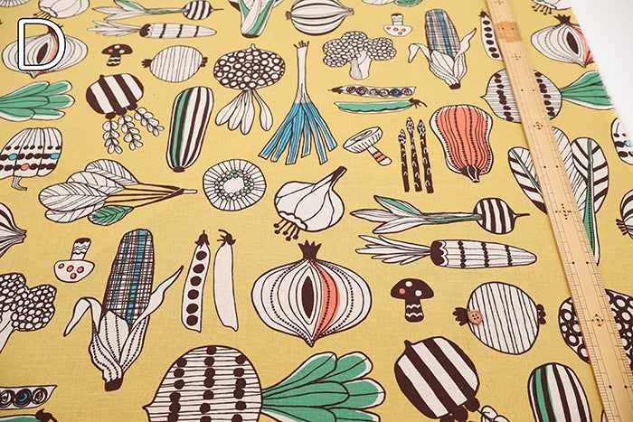 C/L Muslin printed Fabric Mattina - Mattina Vegetable - nomura tailor
