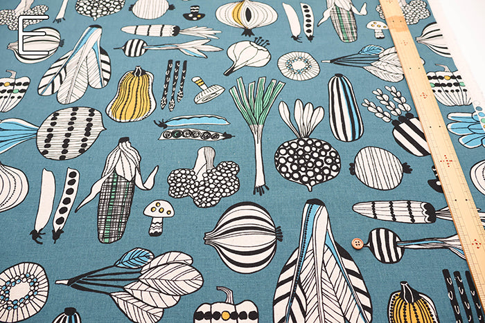 C/L Muslin printed Fabric Mattina - Mattina Vegetable - nomura tailor