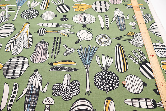 C/L Muslin printed Fabric Mattina - Mattina Vegetable - nomura tailor