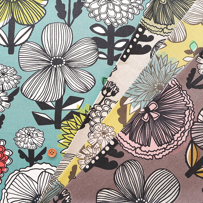 C/L Muslin printed Fabric Mattina - Flower - nomura tailor