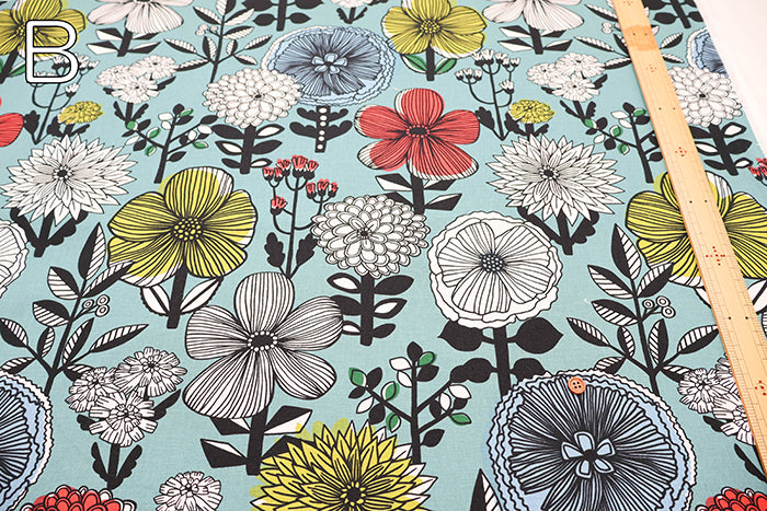 C/L Muslin printed Fabric Mattina - Flower - nomura tailor