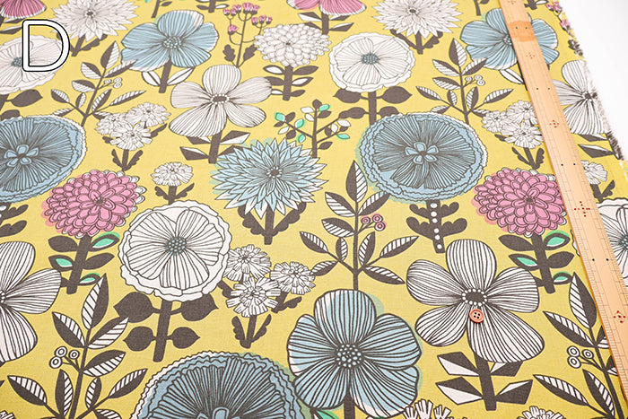 C/L Muslin printed Fabric Mattina - Flower - nomura tailor