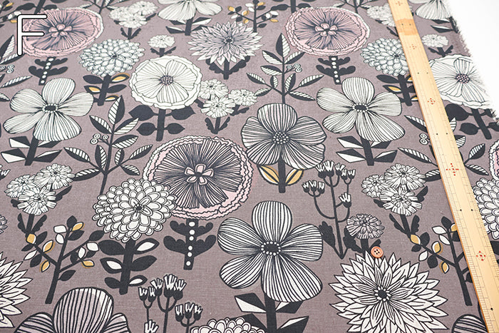 C/L Muslin printed Fabric Mattina - Flower - nomura tailor