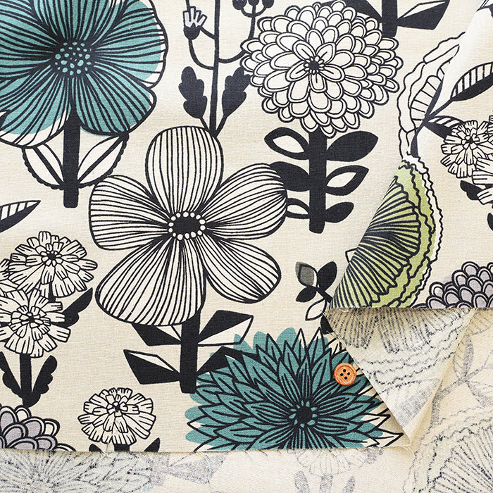 C/L Muslin printed Fabric Mattina - Flower - nomura tailor