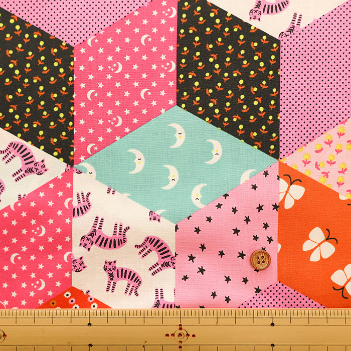 USA Cotton RUBY STAR SOCIETY OOH LUCKY LUCKY TUMBLING BLOCKS - nomura tailor