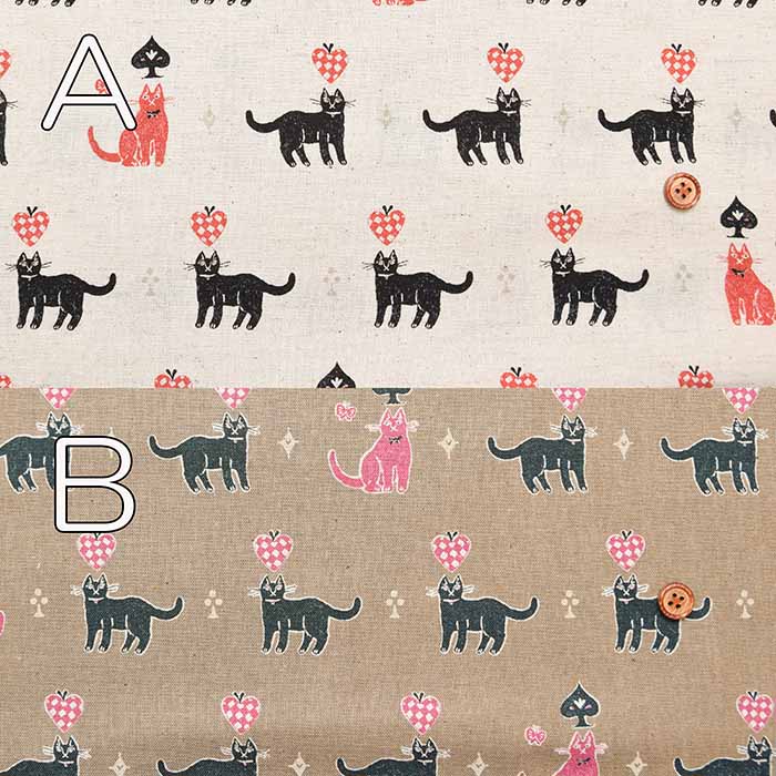 C/L muslin Print Fabric - Sanae Sugimoto "Cats". - nomura tailor