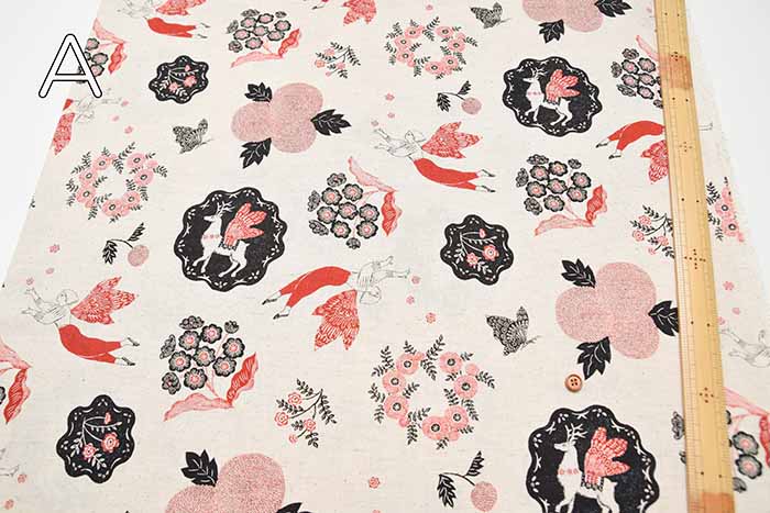 C/L muslin Print Fabric - Sanae Sugimoto "Garden - nomura tailor