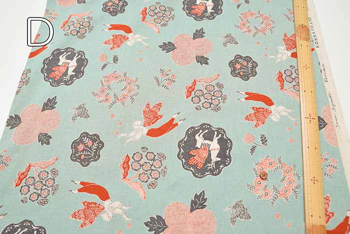 C/L muslin Print Fabric - Sanae Sugimoto "Garden - nomura tailor